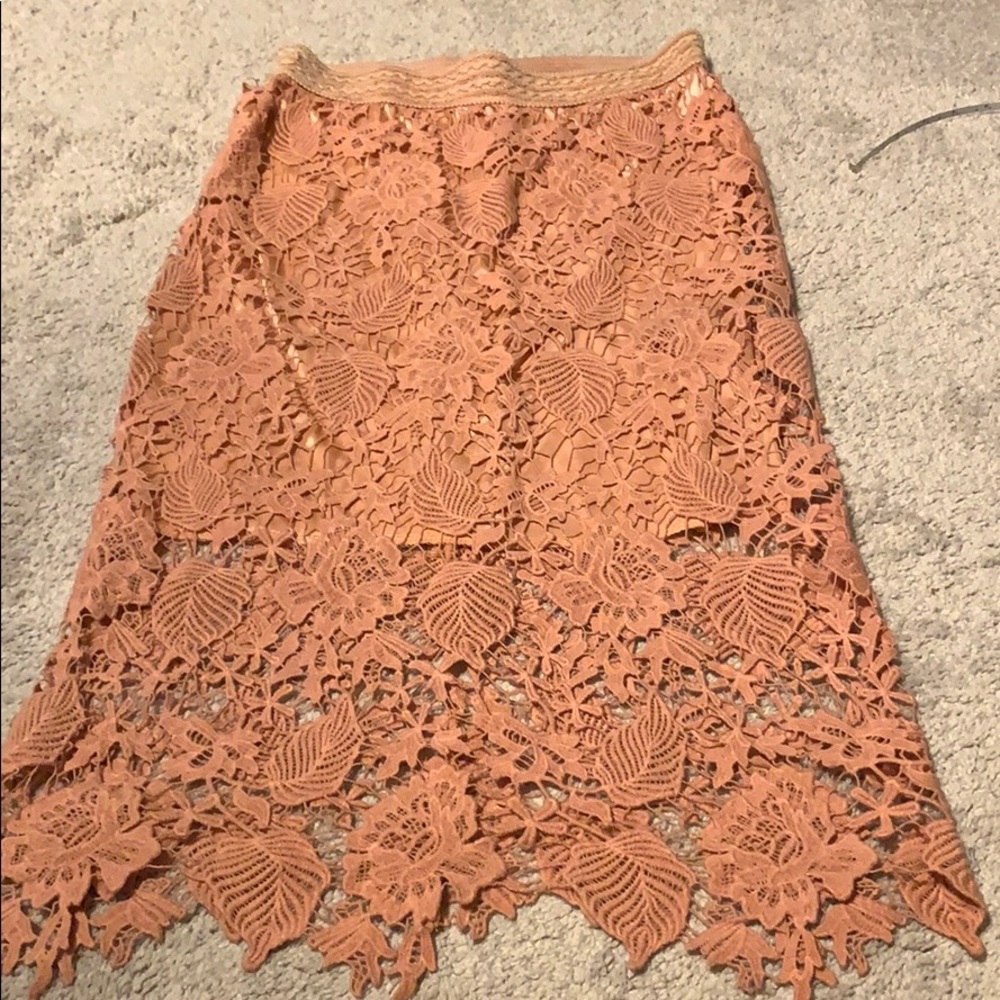 Blush Pink midi pencil skirt. Size medium
